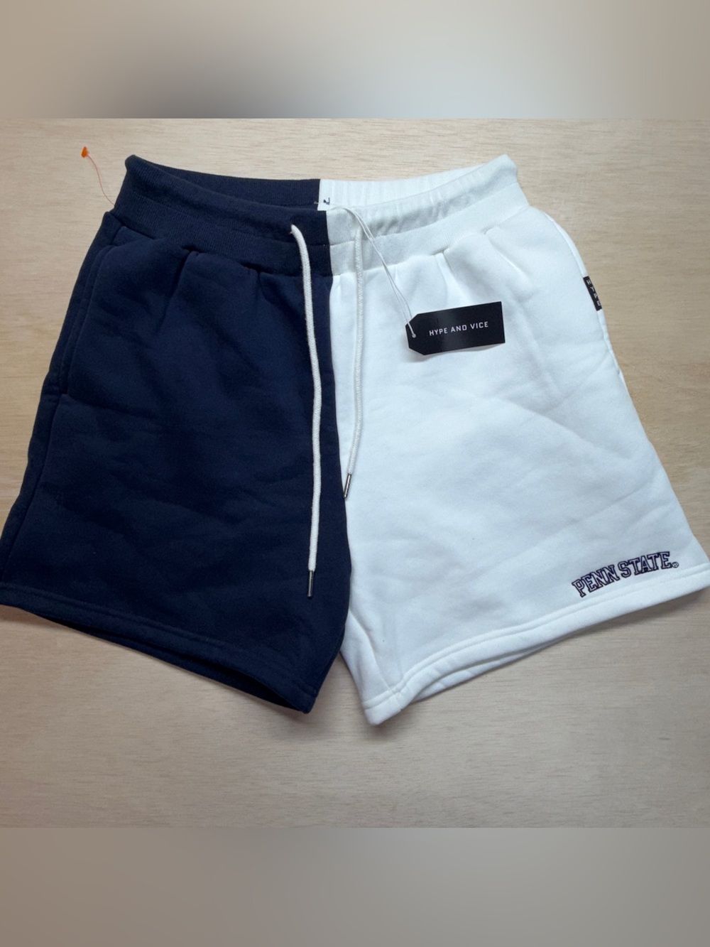 NWT Hype and Vice Penn State Rookie Shorts Navy White Colorblock Size M Medium